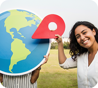 Students collaborating on laptops